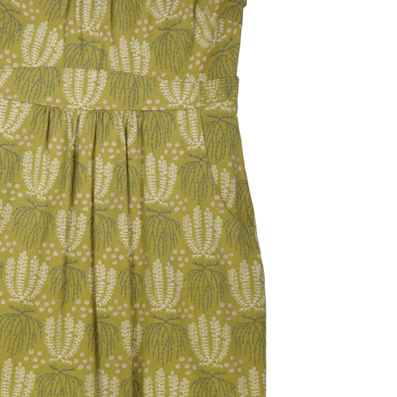 Boden Sheath Dress Womens Size 10 Regular Green Floral Stars Cotton Blend Pocket - Picture 7 of 10